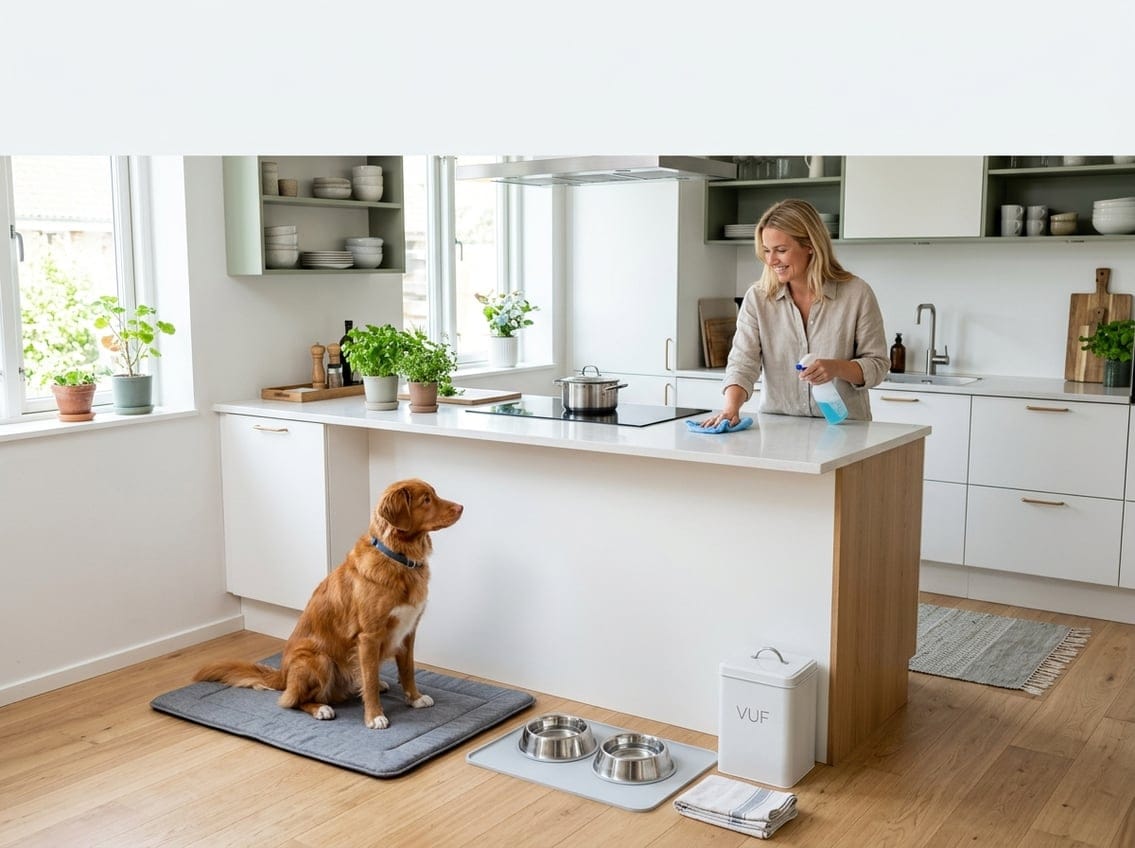 Gør plads til hunden i køkkenet uden at gå på kompromis med hygiejnen